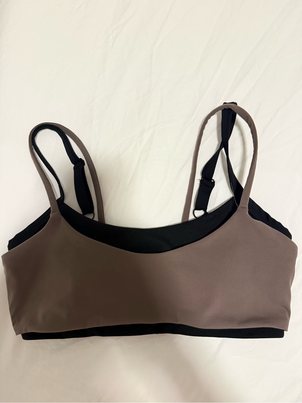 Form Layered Sports Bra In Walnut — image 2 of 4